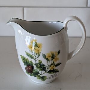 Royal Worcester Herbs Porcelain Black Mustard Rosemary Creamer Milk Jug